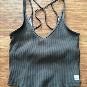 Vuori Gray Ribbed Tank Top